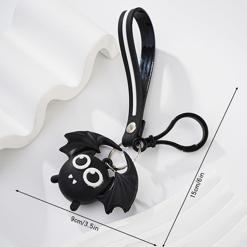Wholesale Metal Ring Halloween Cartoon Bat Keychain